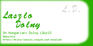 laszlo dolny business card